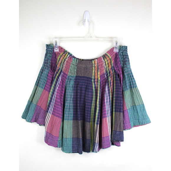 Free People Moonlight Surf Plaid Top - Picture 6 of 14